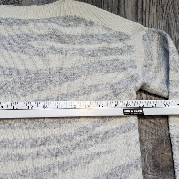 LOFT women's tunic oversized wool blend sweater cream gray Sz XS - Picture 7 of 11